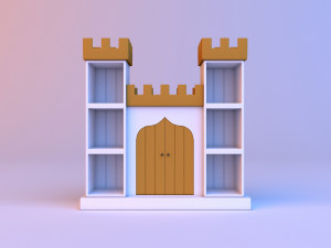 childrens bookshelf Modelo 3D