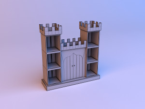childrens bookshelf Modelo 3D