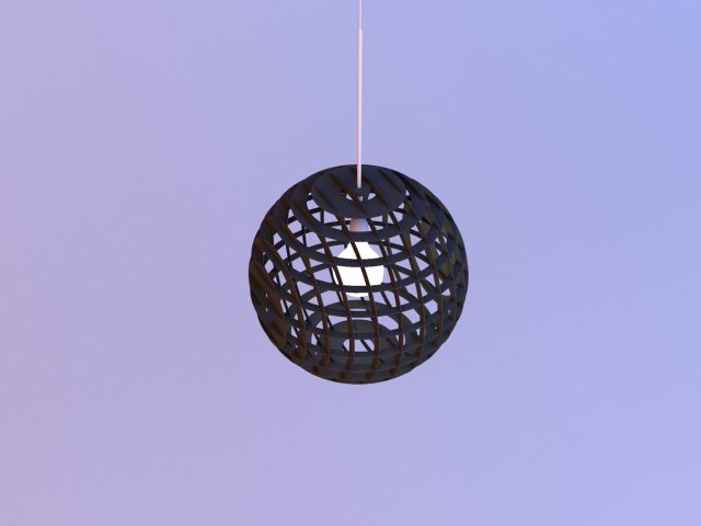 plywood pendant lamp Modelo 3D .c4d .max .obj .3ds .fbx .stl .blend 