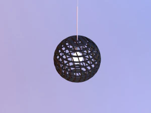 प्लाईवुड लटकन लैंप 3D मॉडल