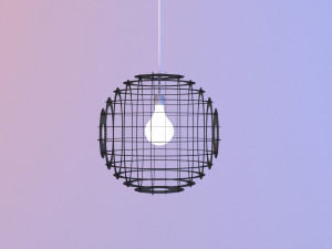 plywood pendant lamp Modelo 3D