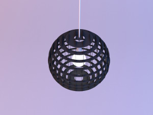 plywood pendant lamp Modelo 3D