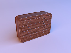 chest of drawers plywood-dresser 3D Model