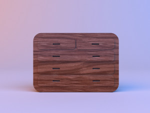 chest of drawers plywood-dresser 3D Model