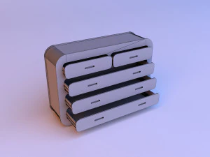chest of drawers plywood-dresser 3D Model