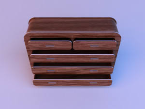 chest of drawers plywood-dresser 3D Model