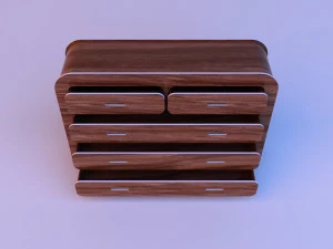chest of drawers plywood-dresser 3D Model