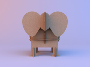 childrens elephant bookcase 3Dモデル