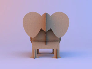 childrens elephant bookcase 3D Model