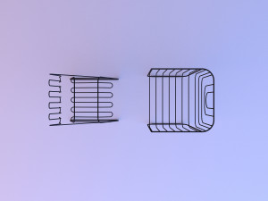 metal grid chair Modelo 3D