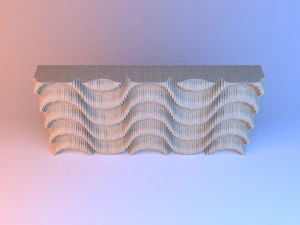 parametrisch muurhout 3D Model