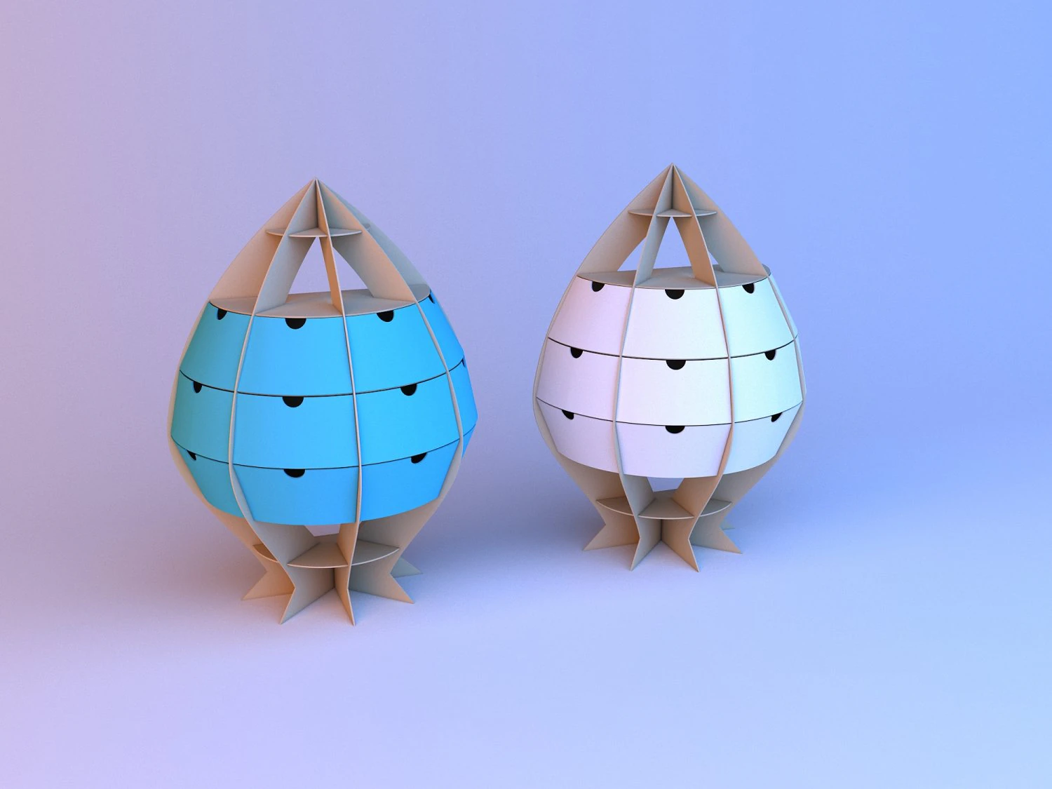 cabinet cardboard 3D Model .c4d .max .obj .3ds .fbx .stl .blend 