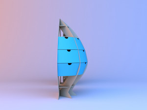cabinet cardboard Modelo 3D