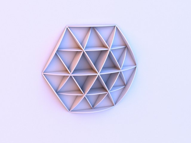 wall shelf of cardboard Modelo 3D .c4d .max .obj .3ds .fbx .stl .blend 