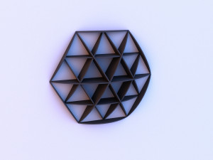 wall shelf of cardboard Modelo 3D