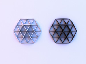 wall shelf of cardboard Modelo 3D