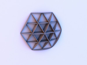 wall shelf of cardboard Modelo 3D