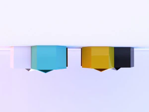 metal hexagonal hanging shelf 3D Model