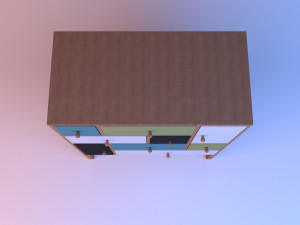 wood buffet furniture 3D 모델