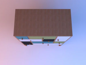 wood buffet furniture 3D Model