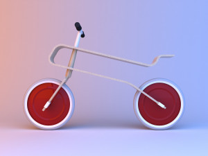 wooden balance bike 3D Модель