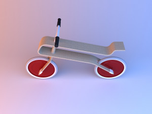 wooden balance bike 3D Модель
