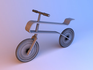 wooden balance bike 3D Модель