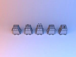 colorful furniture for children 3D Model