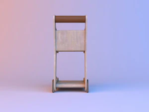toys shopping wooden cart 3D Model