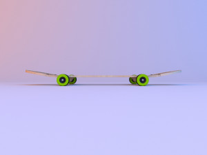 plywood skateboard handmade 3D Model