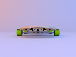 plywood skateboard handmade 3D Model