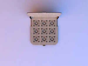 wooden handmade tictactoe game 3D Model