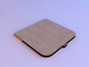 wooden handmade tictactoe game 3D Model