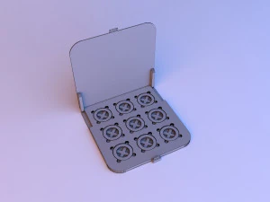 wooden handmade tictactoe game 3D Model