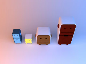 robot kids storage 3D Model