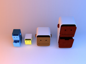 robot kids storage Model 3D