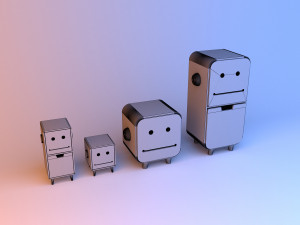 robot kids storage Model 3D