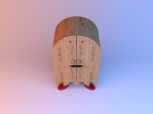 wooden kids ghost cupboard Modelo 3D