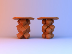 abstract cubic coffee table 3D Model