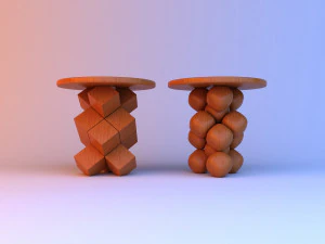 abstract cubic coffee table 3D Model