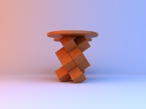 abstract cubic coffee table 3D Model