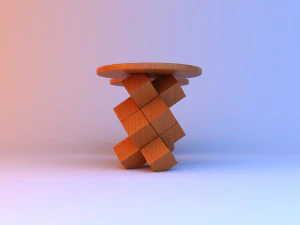 abstract cubic coffee table 3D Model