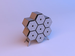 honeycomb wood cupboard 3Dモデル