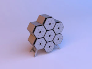 honeycomb wood cupboard 3D Model