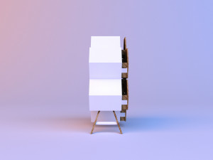 honeycomb wood cupboard 3Dモデル