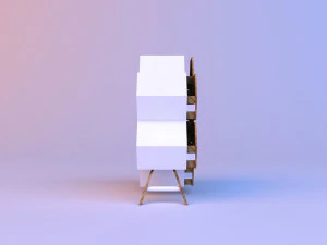 honeycomb wood cupboard 3D Model