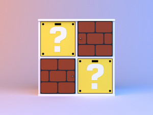 mario kids bookcase 3D 模型