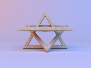 design wood coffee table 3D-Modell