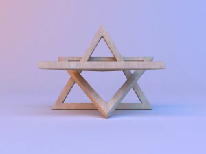 design wood coffee table 3D Model