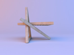 design wood coffee table 3D-Modell
